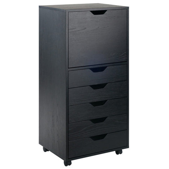 Winsome Wood Halifax 5-drawer File Cabinet - Black