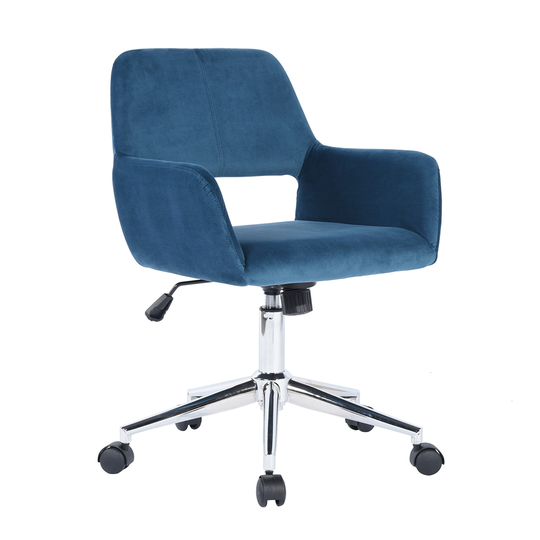 Homycasa Ross Blue Contemporary Ergonomic Adjustable Height Swivel Desk Chair