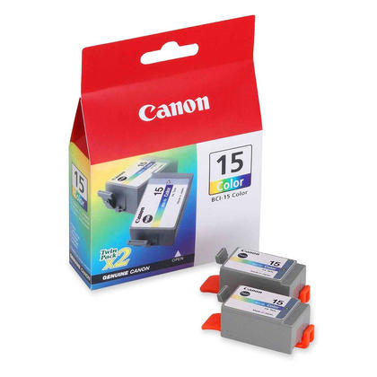 Canon BCI-15CLRUS Color Ink Cartridge Twin Pack