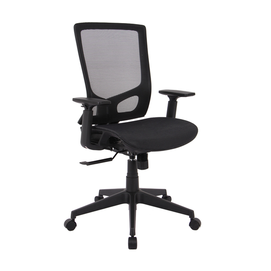 TygerClaw Contemporary Ergonomic Adjustable Height Swivel Manager Chair - Black