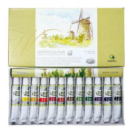 Marie's Watercolor Set, 12ml Tubes - 12 Assorted Colors/Box