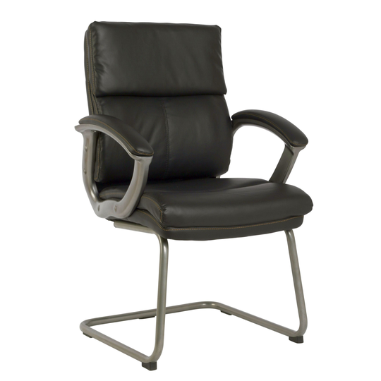 TygerClaw 17.5-in Black Faux Leather Office Chair