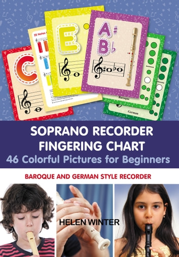 Soprano Recorder Fingering Chart. 46 Colorful Pictures for Beginners: Baroque and German Style Recorder