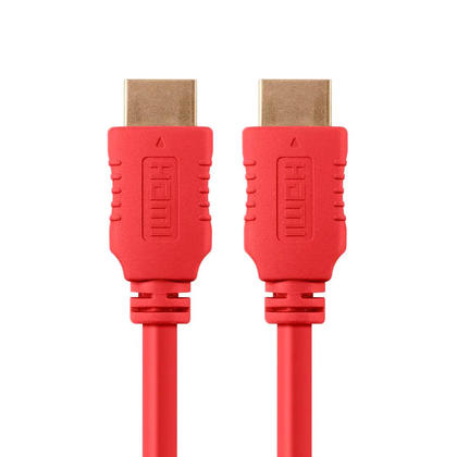 6ft 28AWG High Speed HDMI® Cable w/Ferrite Cores - (7 Colors Available) - Monoprice® - Red