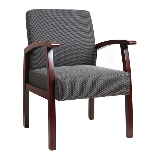 TygerClaw 21.1-in x 17.5-in Gray Office Chair