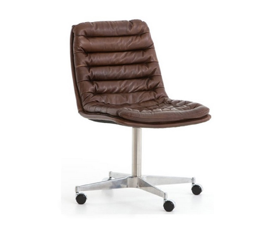 Plata Import Plata Decor Ronin Leather Office Chair - Brown Leather
