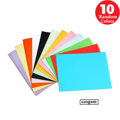Construction Paper, 8-1/4" x 11-3/4", 10 Assorted Colors, 100 Sheets