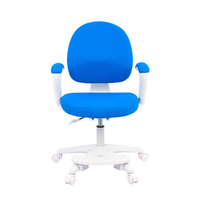 Mid Back Children Desk Chair with Fixed Arms - Moustache® - Blue