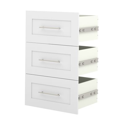 Bestar Pur Collection 21-in White 3-Drawer Storage Unit