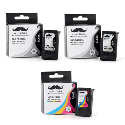 Compatible Canon PG240XL CL241XL Black and Color Ink Cartridge Combo