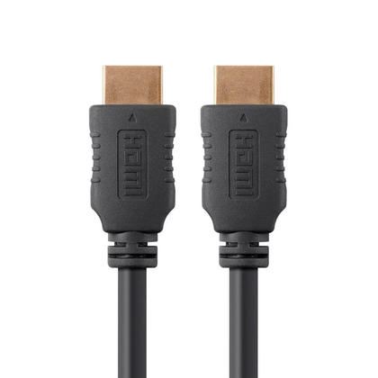 1.5ft 28AWG High Speed HDMI® Cable w/Ferrite Cores - (8 Colors Available) - Monoprice® - Black