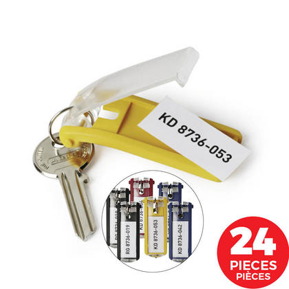 Durable® Key Clip, Paquet de 24, Couleurs Assorties