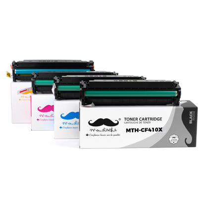Compatible HP Color LaserJet Pro MFP M477FNW Toner Cartridges BK/C/M/Y High Yield - Moustache