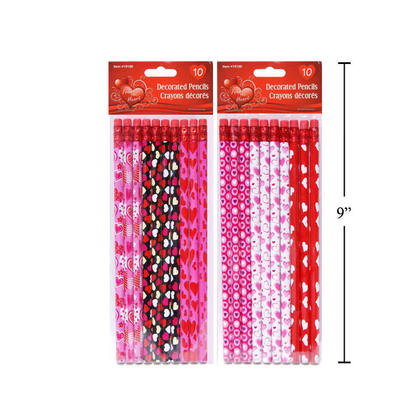 V'tines 10pk Pencils w/Coloured Erasers, 2asst
