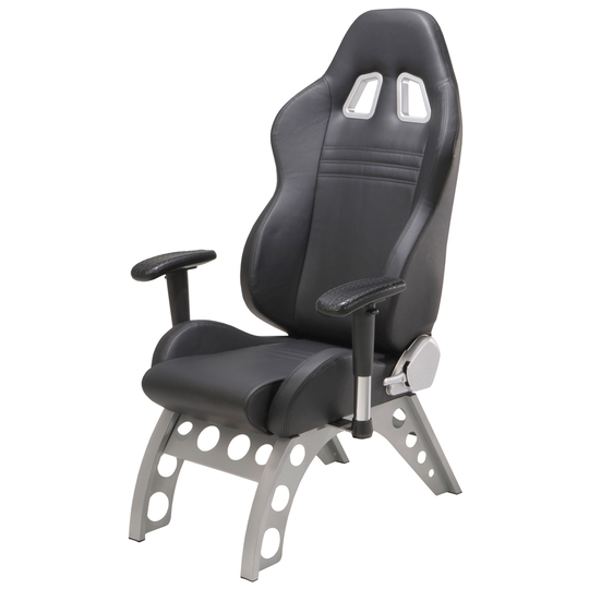 Pitstop GT Receiver Chair - Faux Leather - Black