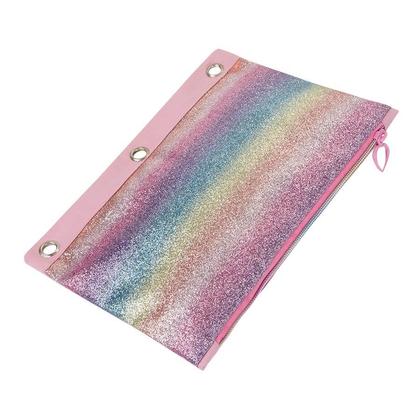 BOND STREET Pencil Case, Main zippered compartment, 3 rings, 10 x 0.25 x 7", 810481