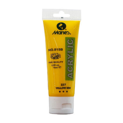 Marie's Acrylic Color, 75ml Tube - #227 Yellow Mid