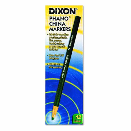 Dixon@ Phano China Marker Pencils - 12/Box - Green