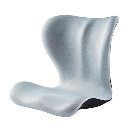 Ergonomic Memory Foam Seat Cushion with Integrated Back Support - Gray