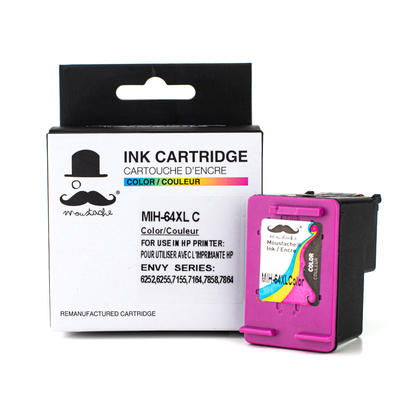 Compatible HP 64XL N9J91AN Tri-color Ink Cartridge High Yield - Moustache
