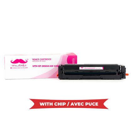 Compatible HP Color LaserJet Pro MFP M283cdw 206A W2113A cartouche de toner magenta - avec puce - Moustache®