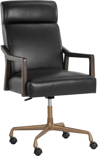 Collin Office Chair (Cortina Black Leather)