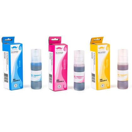 Compatible Epson Photo ET-8500 T552 Color Ink Bottle Combo High Yield C/M/Y - Moustache®