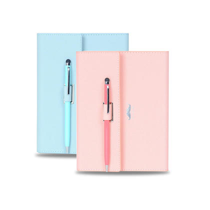 Color PU Notebook, 96 Sheets With Pen, B6 - Moustache® - Combo