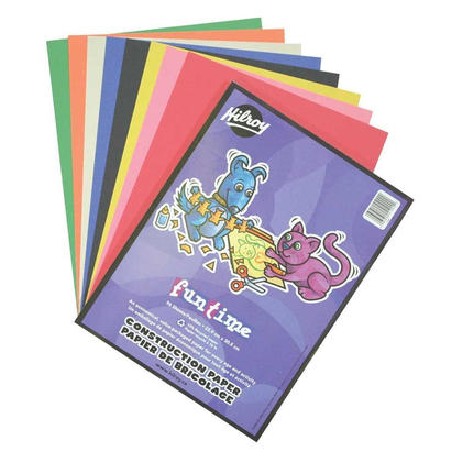 Hilroy@ Fun Time@ Construction Paper, 9" x 12", 8 Assorted Colors, 96 Sheets/Pack 249524