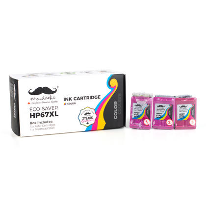 Compatible HP 67XL Eco-Saver Color Ink Cartridge High Yield 3PK Combo