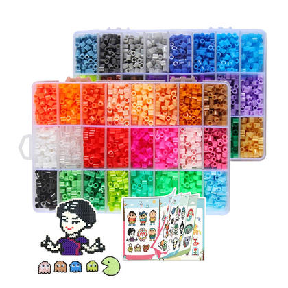 Kids Colored Fuse Beads Kit - 48 colors, 12,800pcs