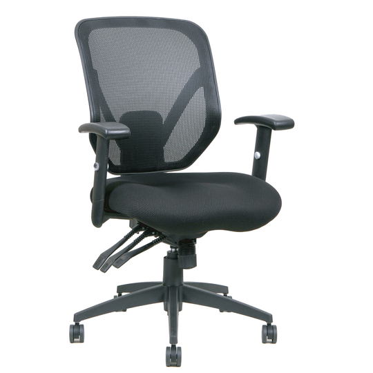 TygerClaw Contemporary Black Ergonomic Adjustable Height Swivel Manager Chair