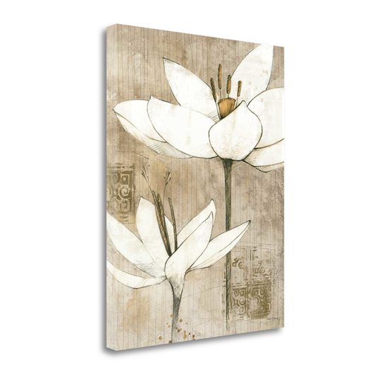 Tangletown Fine Art "Pencil Florals I" by Avery Tillmon Frameless 36-in x 28-in Canvas Print