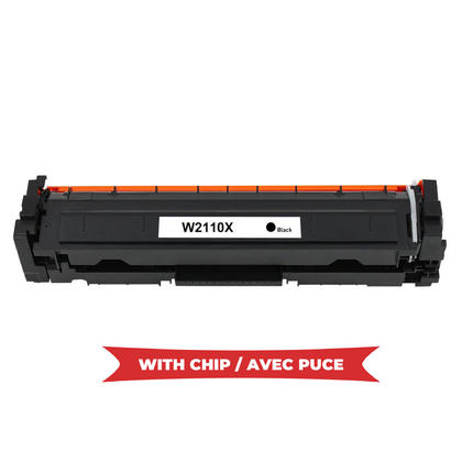 Compatible HP Color LaserJet Pro MFP M282nw Remanufacturé 206X W2110X cartouche de toner noire haute capacité - avec puce