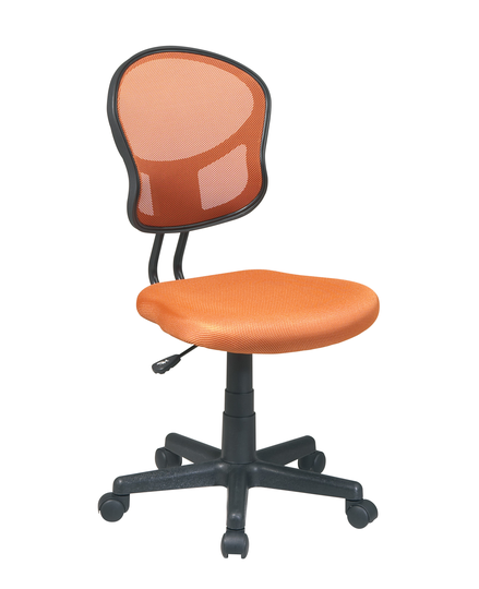 OSP Designs Mesh Office Chair - Adjustable Height - Orange