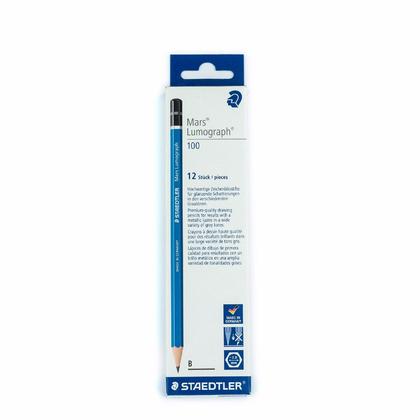 Staedtler® Mars® Lumograph® Drawing Sketching Pencils, 12/Pack - B