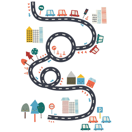 WallPops Happy Drive Wall Art Kit