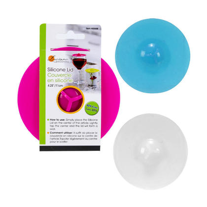 Reusable Small Silicone Lid Cover, 4.25", Random Color - Luciano