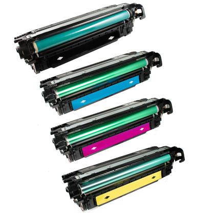 Compatible HP Color LaserJet CP3530 Toner HP 504A 504X Combo BK/C/M/Y (CE250X/CE251A/CE253A/CE252A)