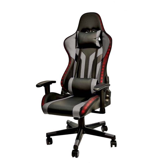 Highmore Black and Grey Contemporary Ergonomic Adjustable Height Swivel Desk Chair
