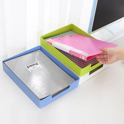 Desktop ABS Documents Tray, Stackable Design - Moustache® - Blue