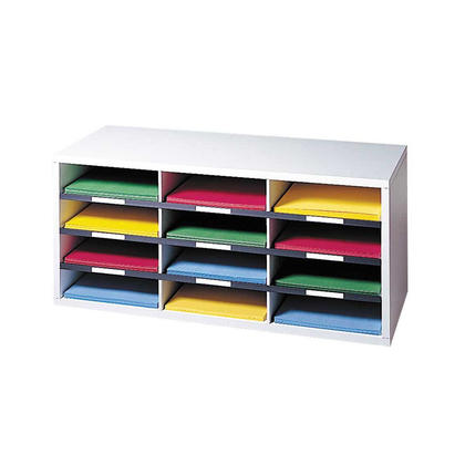 Fellowes® Literature Organizer, 12-Compartment, Letter, Gray (25004)