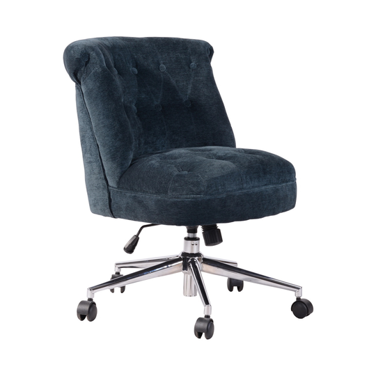 Homycasa Jaren Blue Contemporary Ergonomic Adjustable Height Swivel Desk Chair