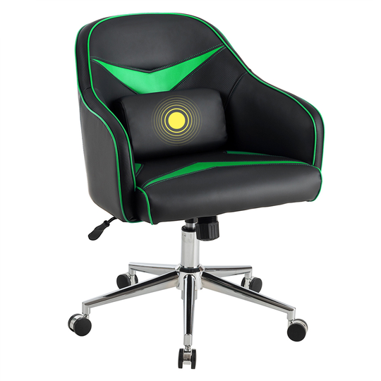 Costway Green/Black Contemporary Ergonomic Adjustable Height Swivel Task Chair