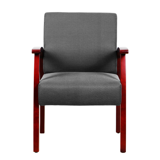 TygerClaw 21.1-in x 17.5-in Gray Upholstered Office Chair