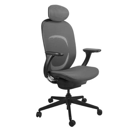 Ergonomic High Back Mesh Office Chair with Adjustable Soft Headrest & Arms - Moustache® - Black