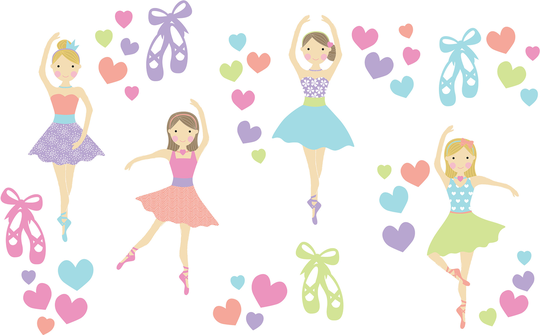 WallPops Prima Ballerina Wall Art Kit - 34.5-in x 19.5-in