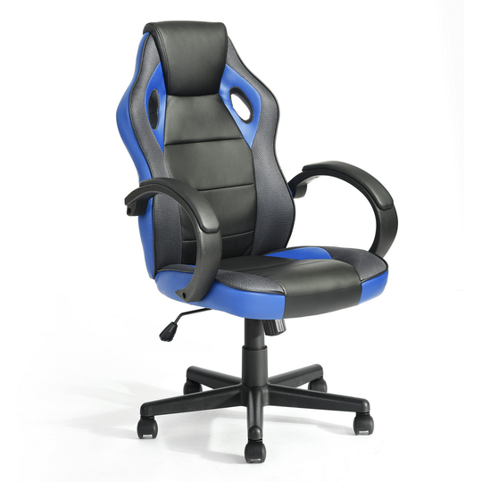 Homycasa Office/Gaming Chair with Casters - Black/Blue