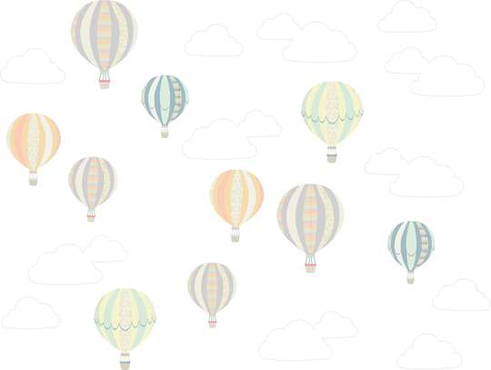 WallPops Up, Up and Away Wall Art Kit