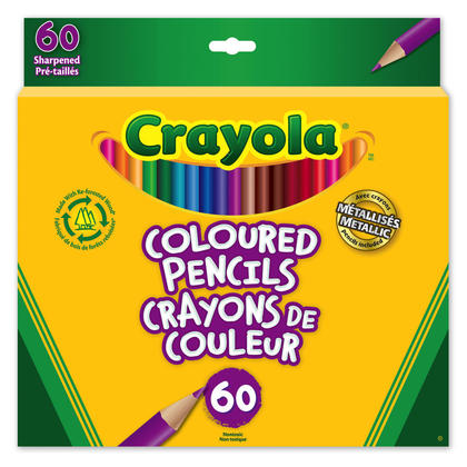 Crayola@ Long Sharpened Coloured Pencils - 60 Colours 635763